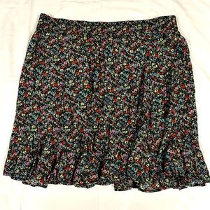 90s mini skirt multicolored floral